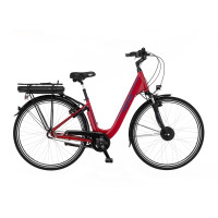 FISCHER City E-Bike CITA 1.0 - rot glänzend, 28 Zoll, RH 44 cm, 317 Wh
