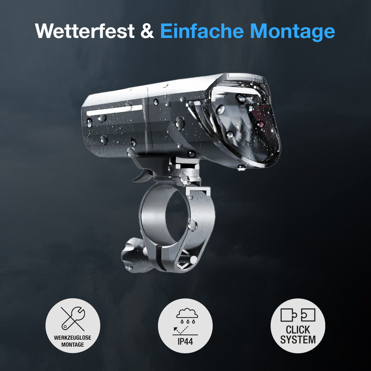 FISCHER LED-Akku Frontlicht 110 Lux