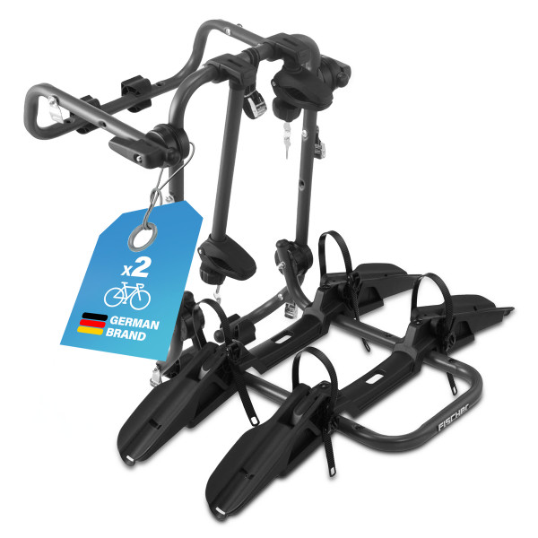 FISCHER Heck-Fahrradträger für 2 Fahrräder - vormontiert und faltbar