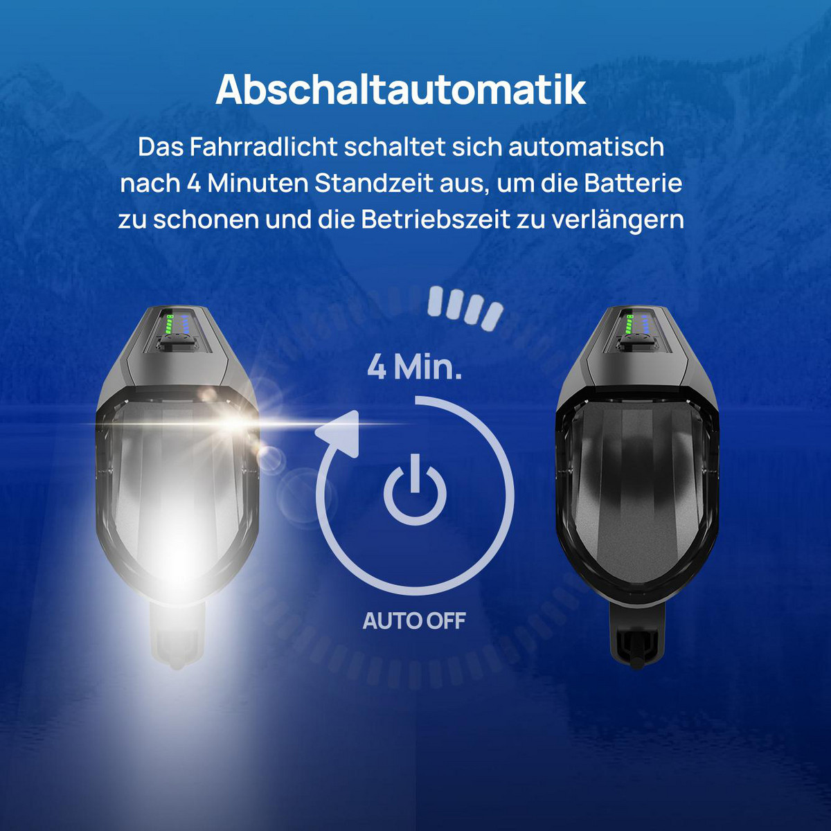 FISCHER LED-Akku Frontlicht 110 Lux