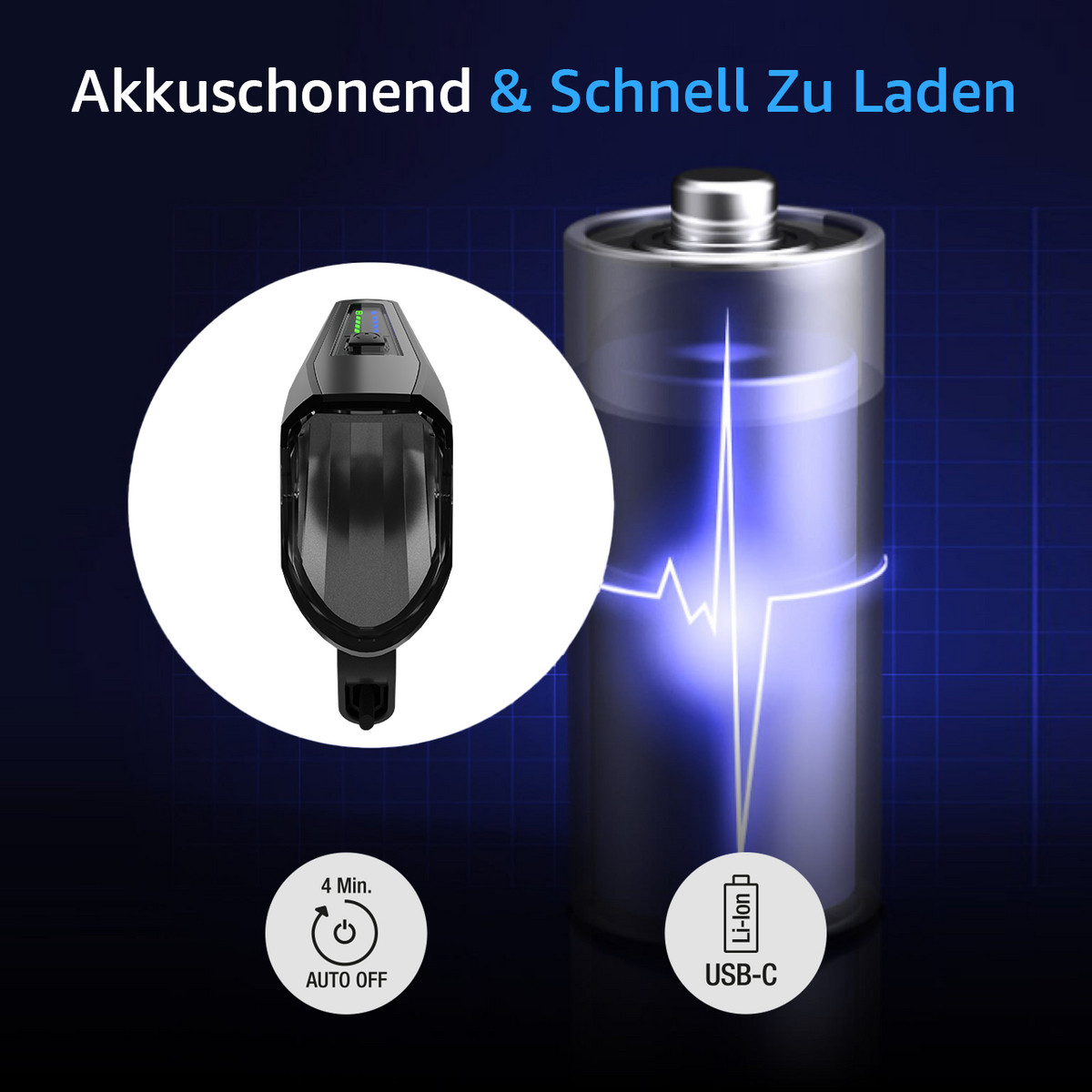 FISCHER LED-Akku Frontlicht 110 Lux