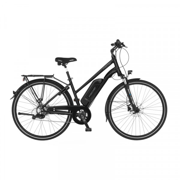 FISCHER Trekking E-Bike VIATOR ETD 2206 - schwarz matt, 28 Zoll, RH 44 cm, 422 Wh, Generalüberholt