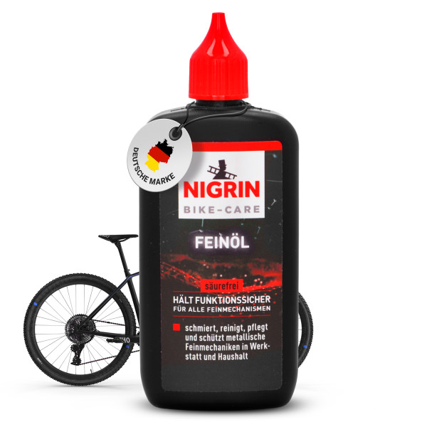 NIGRIN BIKE-CARE E-Bike- und Fahrrad-Feinöl für alle Feinmechanismen - 100ml