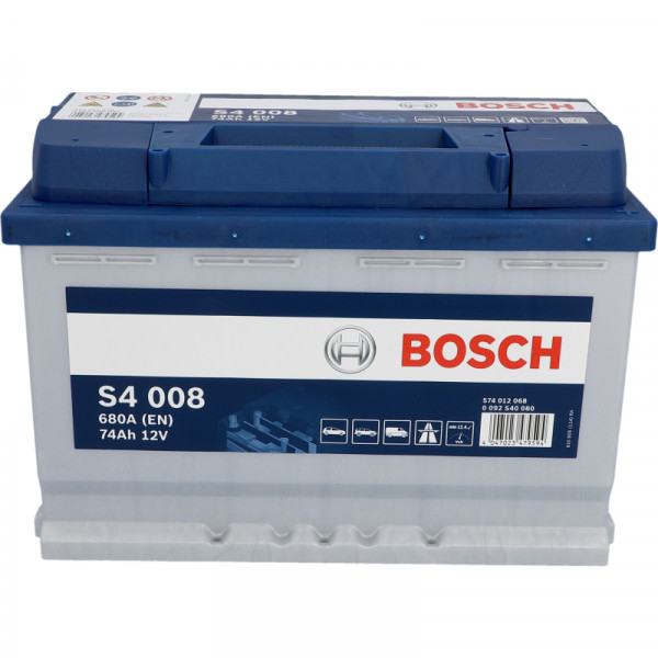 BOSCH Batterie S4 KSN 008 74 Ah / 680 A / KFZ-Starterbatterie