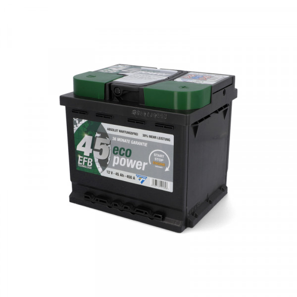 CARTEC Eco Power Batterie 45 EFB 45 Ah / 400 A / KFZ-Starterbatterie  Start-Stopp