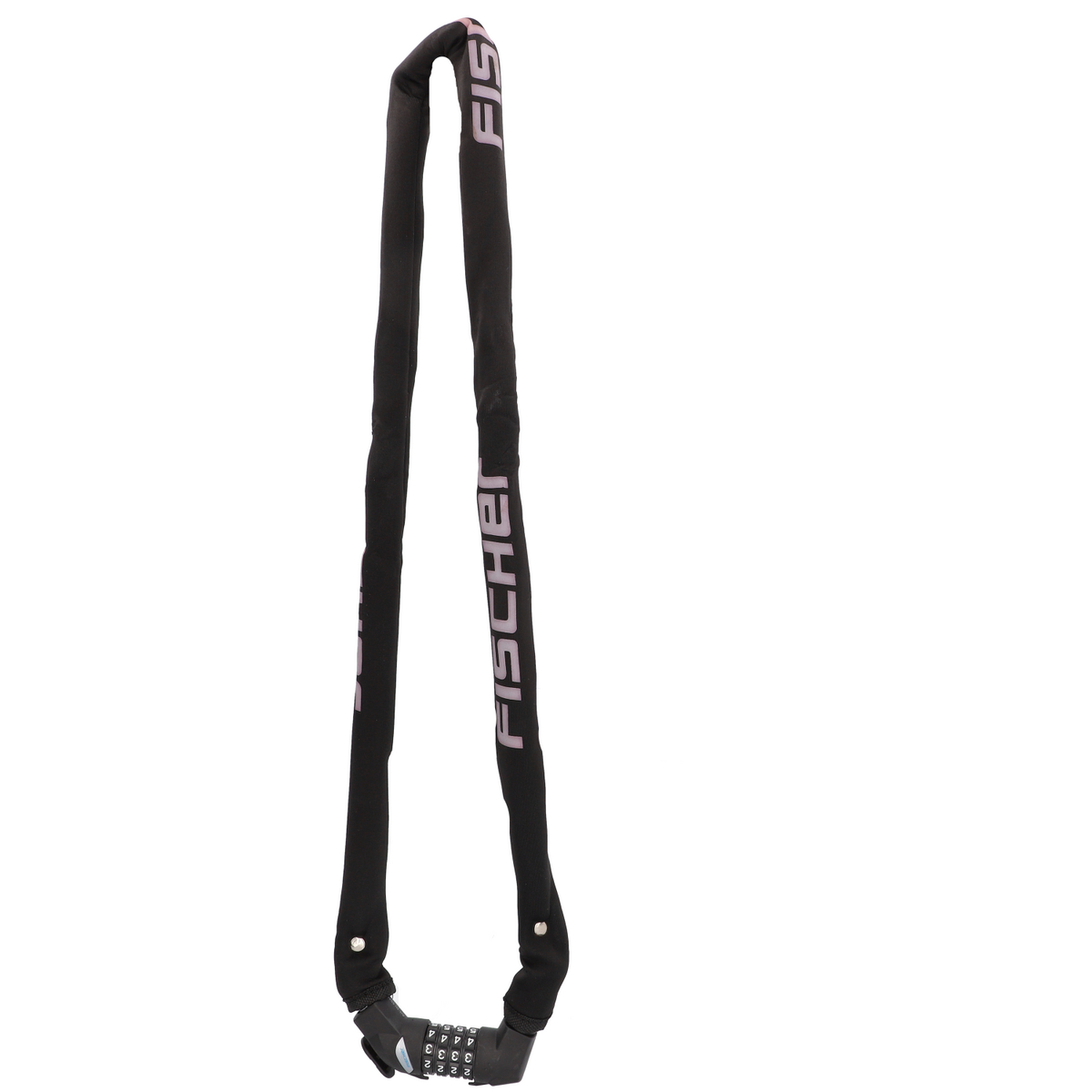 Kettenschloss Neopren 130cm 6mm Zahlen - schwarz