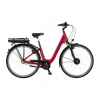 FISCHER City E-Bike Cita 1.0 - rot, RH 44 cm, 28 Zoll, 418 Wh Rücktritt