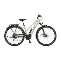 FISCHER Trekking E-Bike Viator 7.0i - hellgrau, RH 45 cm, 28 Zoll, 630 Wh - Restposten