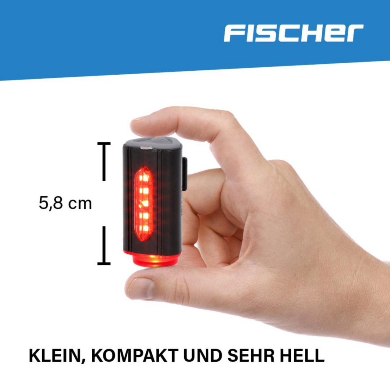 Fischer Akku-Rücklicht Twin mit 360° Bodenbeleuchtung – Maximale ...