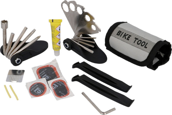 FISCHER Faltwerkzeug Tasche inklusive Flickzeug - 33-teilig