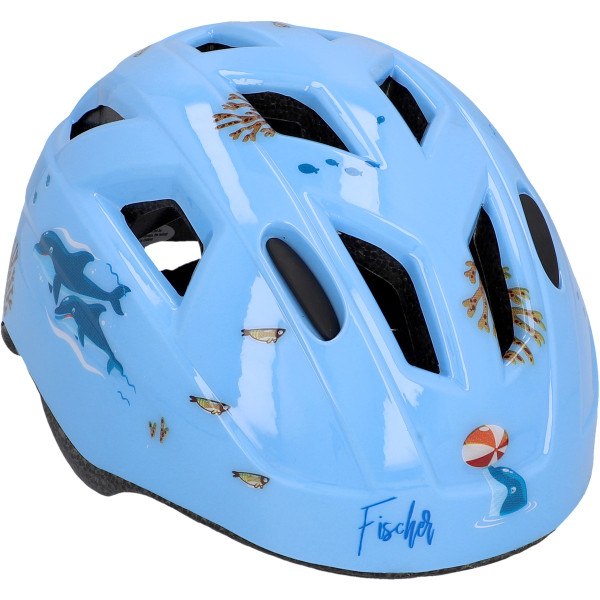 FISCHER Fahrradhelm Kinder PLUS Delfin - Größe XS/S 48-54 cm