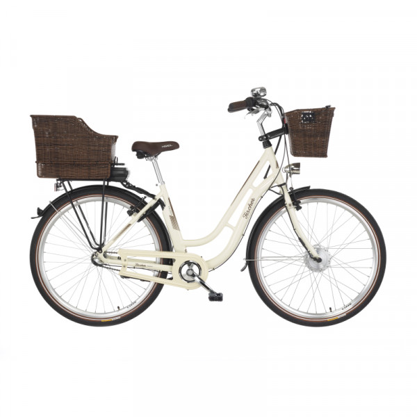 FISCHER City E-Bike Cita ER 1804 - elfenbein glänzend, RH 48 cm, 28 Zoll, 317 Wh