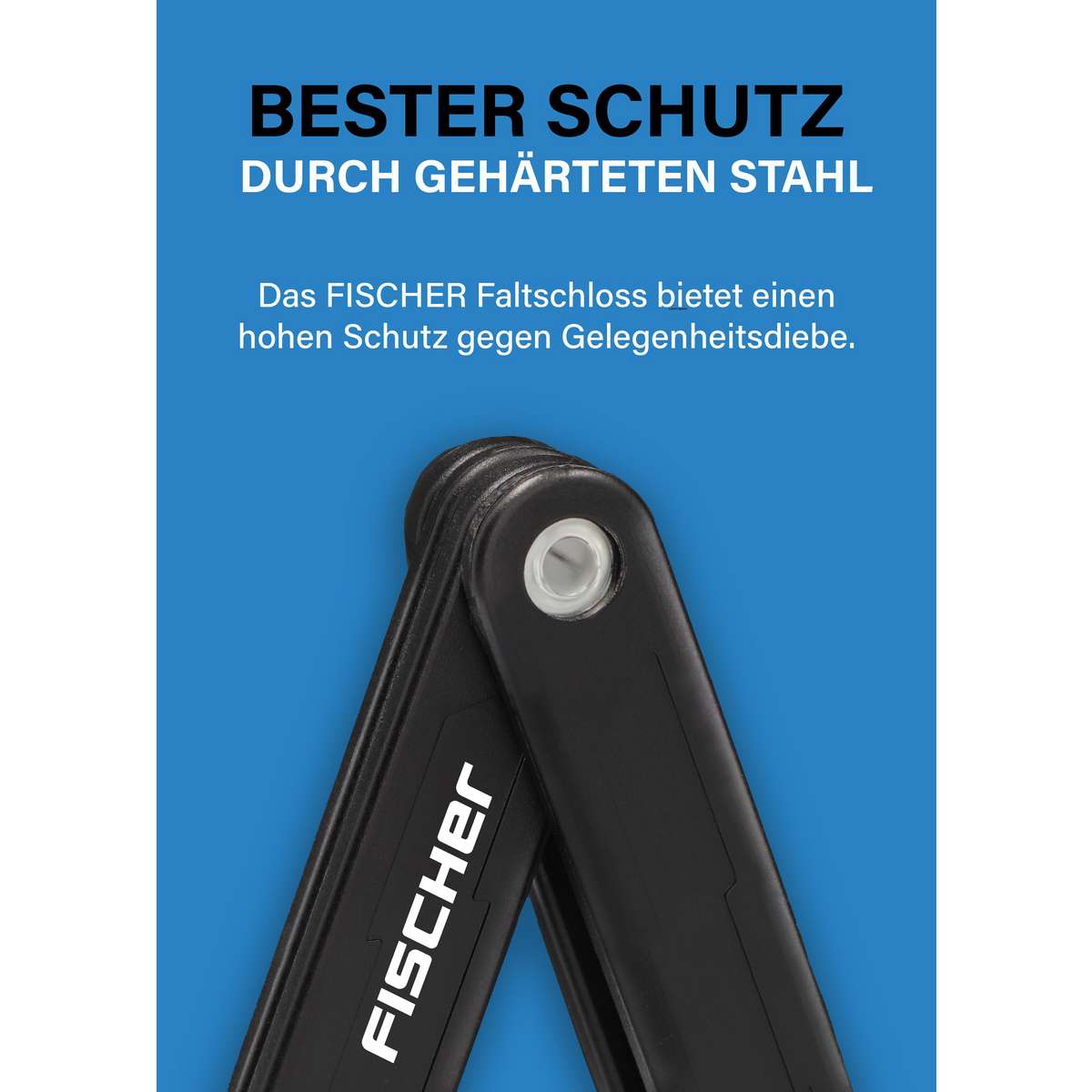 FISCHER Faltschloss mit Halterung Lnge 85 cm schwarz | FISCHER-BIKE.COM