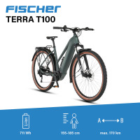 FISCHER TERRA T100 E-Bike - green, 28, RH 45 cm, 711: FISCHER TERRA T100 E-Bike FISCHER TERRA T100 E-Bike - green, 28, RH 45 cm, 711: FISCHER TERRA T100 E-Bike - green, 28, RH 45 cm, 711