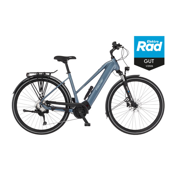 FISCHER Trekking E-Bike VIATOR 6.8i ULTIMATE - blau glänzend, 28 Zoll, RH 45 cm, 711 Wh