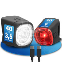 FISCHER Akku Beleuchtungsset SQUARE 40/20 Lux