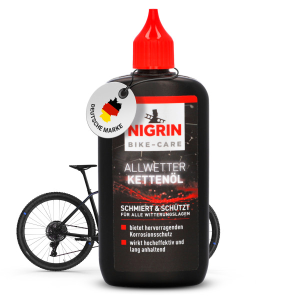 NIGRIN BIKE-CARE E-Bike- und Fahrrad-Kettenöl - Allwetter,100ml