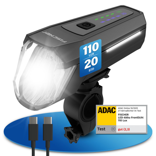 FISCHER LED-Akku Frontlicht 110 Lux