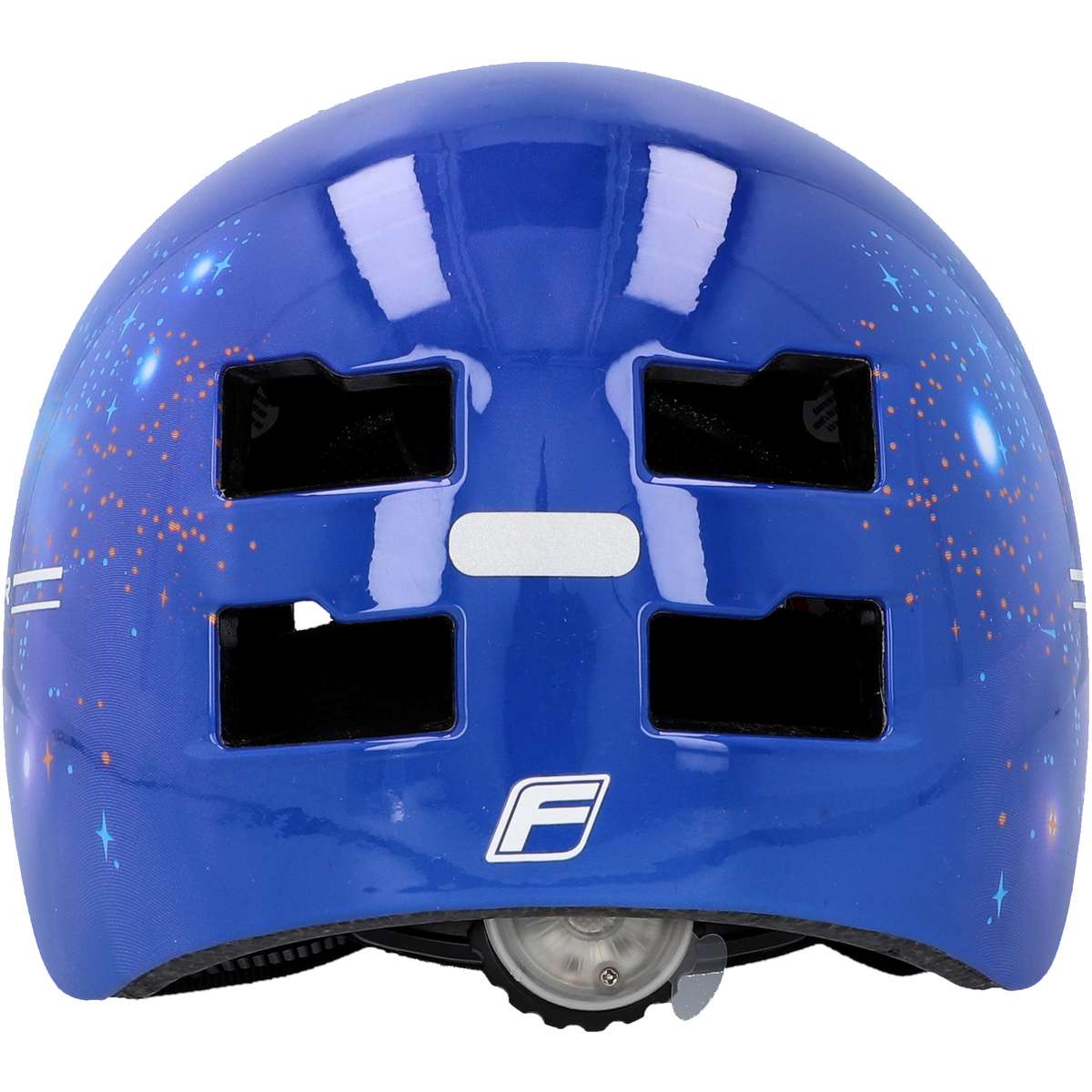 FISCHER BMX Fietshelm, Dirt Bike Helm Plus Power, S/M, 54-58cm, kleurrijk, met geïntegreerd led-achterlicht
