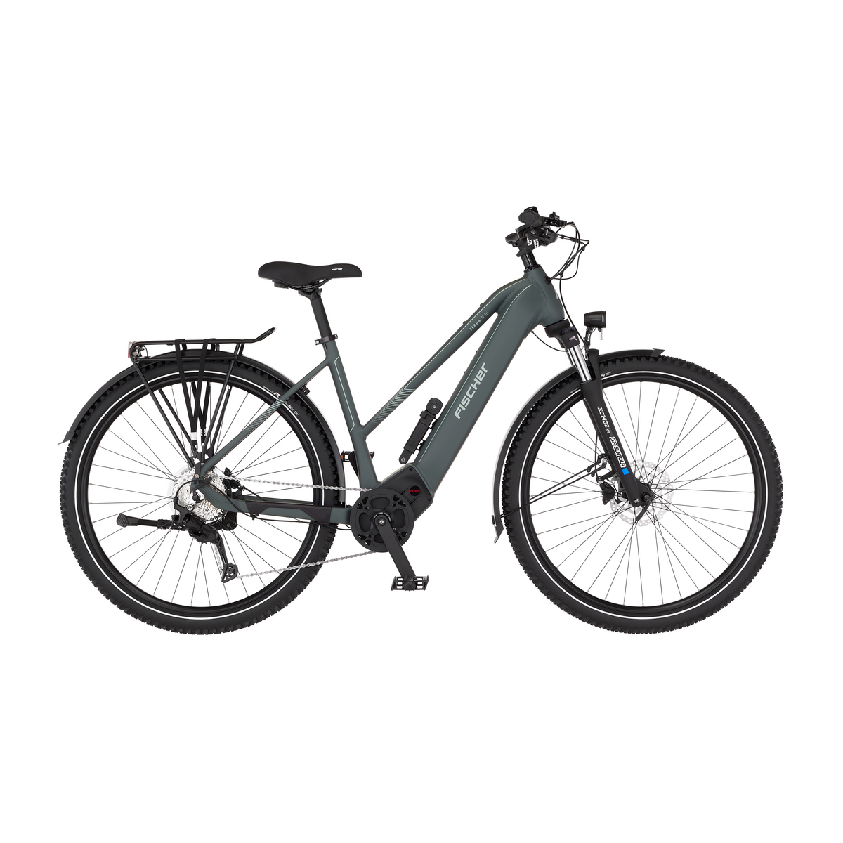 FISCHER TERRA 6.8i E-Bike ULTIMATE - Graphite green matt, 28 Zoll, RH 50 cm, 711 Wh