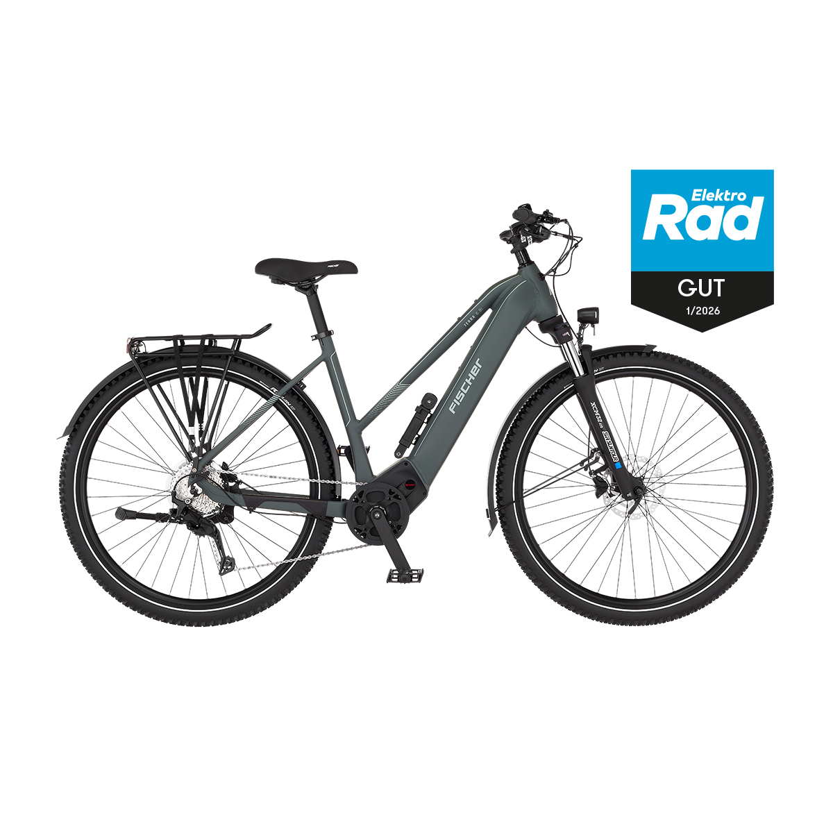FISCHER TERRA 6.8i ULTIMATE E-Bike - grün matt, 28 Zoll, RH 45 cm, 711 Wh