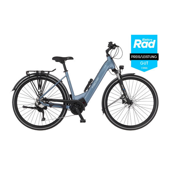 FISCHER Trekking E-Bike VIATOR 6.8i ULTIMATE - blau glänzend, 28 Zoll, RH 50 cm, 711 Wh