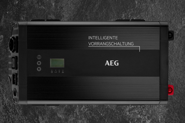 AEG Spannungswandler SW2000 LCD-Display und Anschlusskabel-Set, DC Sleep Mode