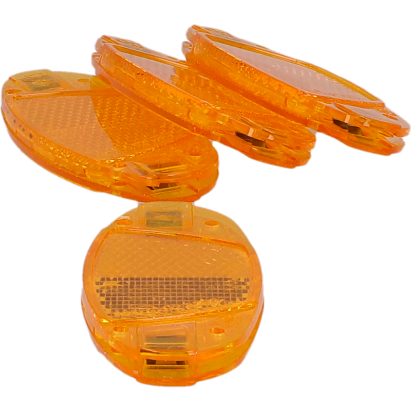 4er Speichenreflektoren Orange mit Stahlclips & StVZO, 4,79 €