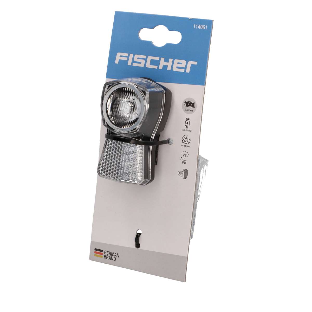 thumbnail: Fischer Dynamo LED Achterlicht Voor Bagagedrager - Met Parkeerlicht, Reflector, IP44, StVZO