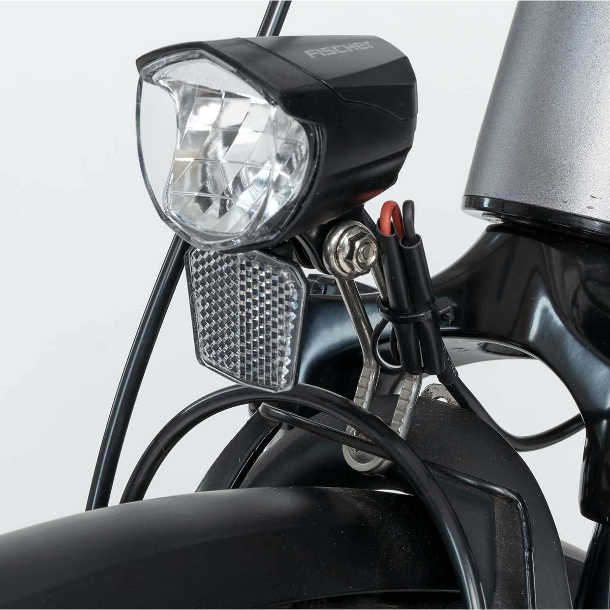 Fischer Dinamo Faro LED 20 Lux Per Bici – Luce Di Posizione A Dinamo, Nera