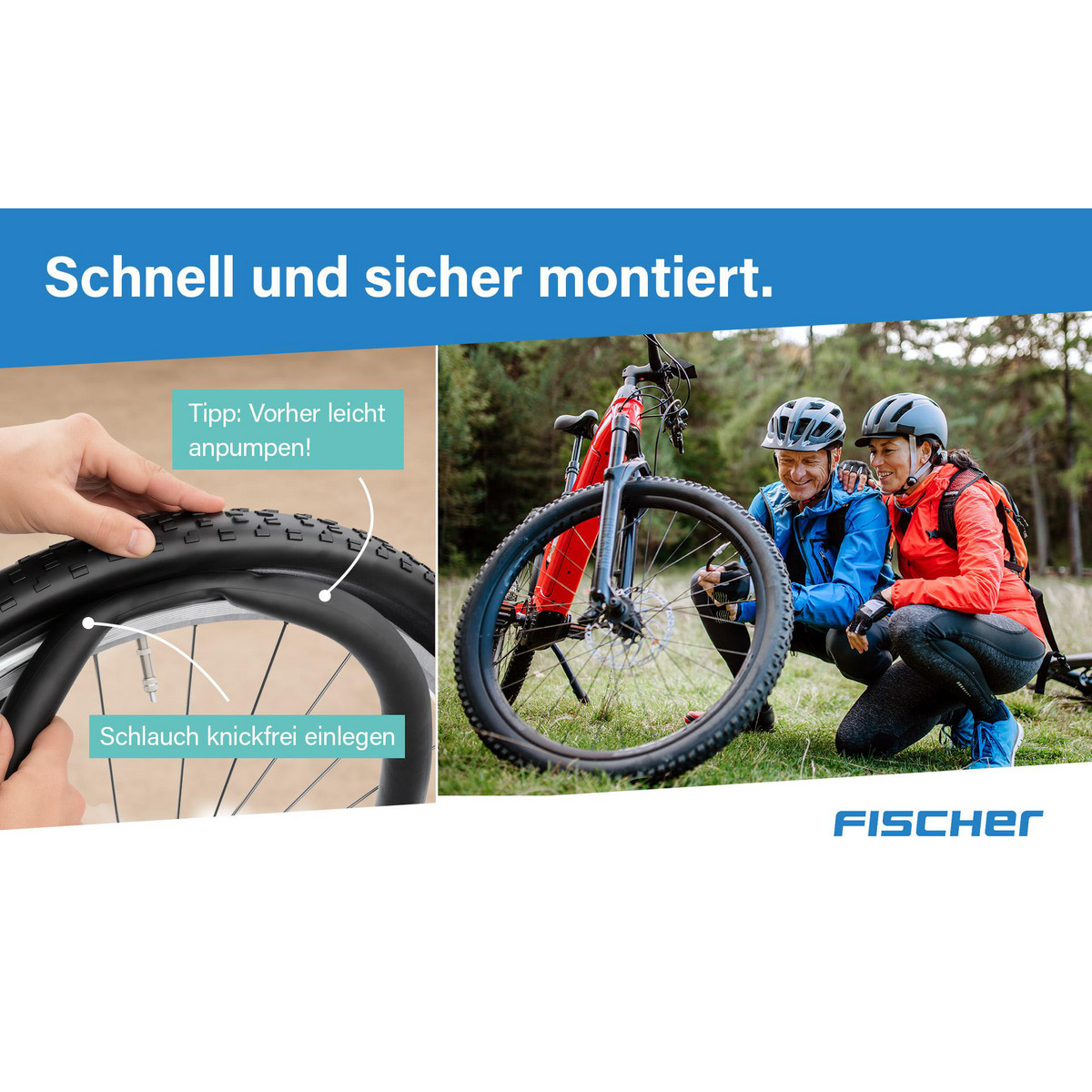 FISCHER Fahrradschlauch 20 breit DV