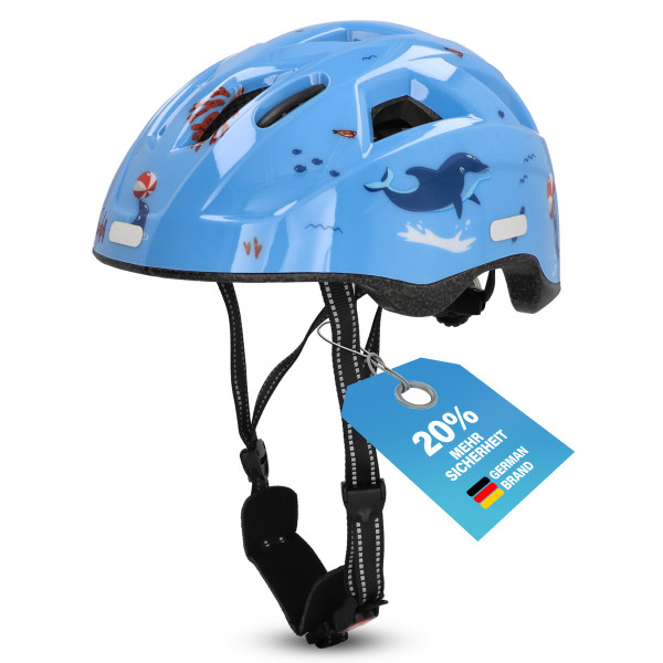 FISCHER Fahrradhelm Kinder PLUS Delfin - Größe XS/S 48-54 cm
