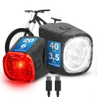 FISCHER Akku Beleuchtungsset SQUARE 40/20 Lux