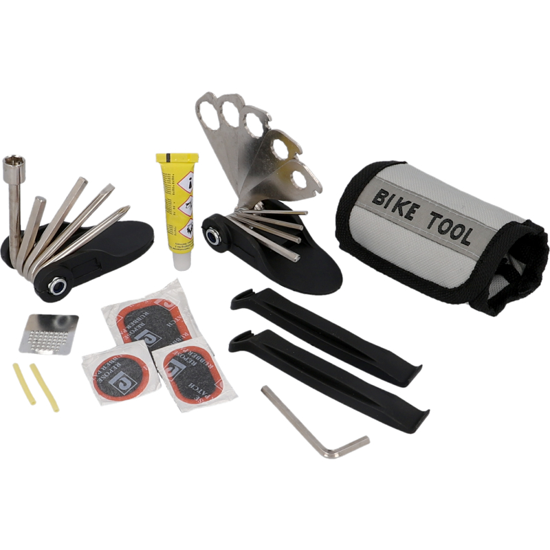 FISCHER Faltwerkzeug Tasche inklusive Flickzeug, 33-teilig | Reparatur |  Reparatur & Pflege | Fahrradzubehör