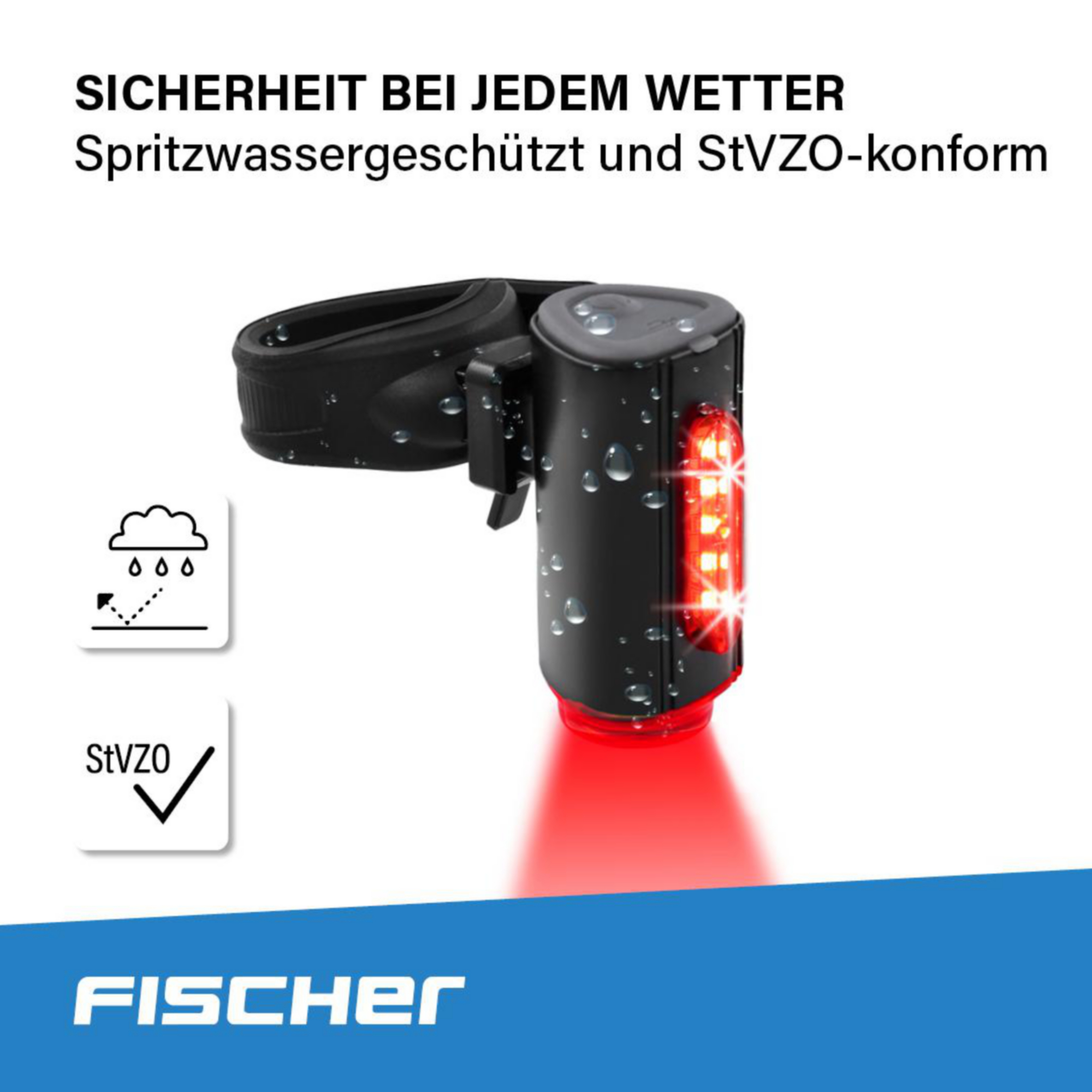 Fischer Akku-Rücklicht Twin mit 360° Bodenbeleuchtung – Maximale ...