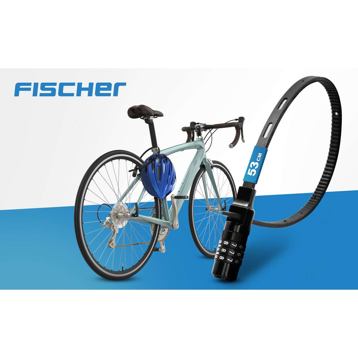 Flexibles Kabelschloss 53 cm  leicht, sicher & vielseitig |  FISCHER-BIKE.COM